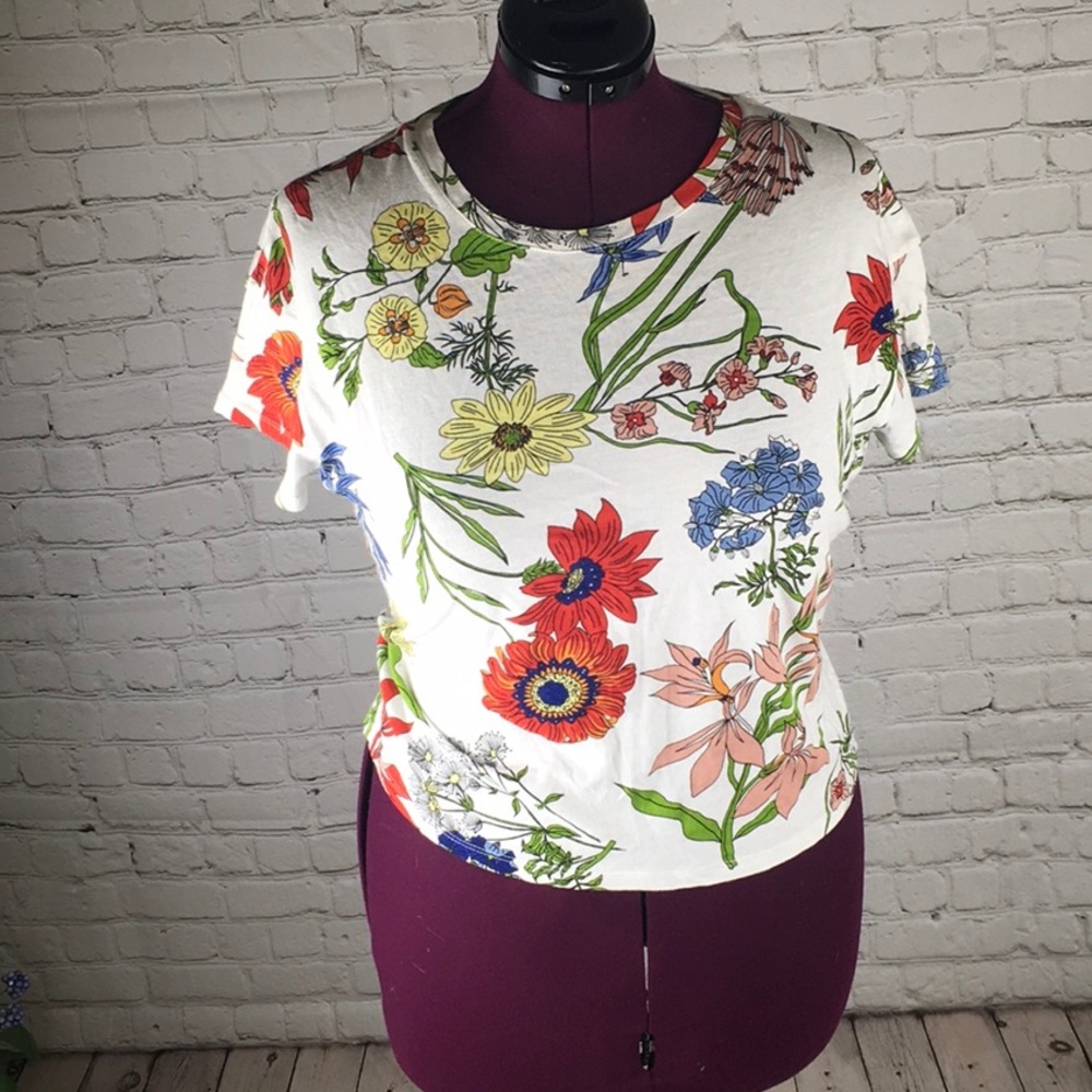 Zara floral t shirt